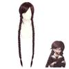 30-дюймовый парик Danganronpa Touko Fukawa Toko, темно-фиолетовый длинный парик с косами, костюм для косплея Dangan Ronpa, термостойкие парики из синтетических волос