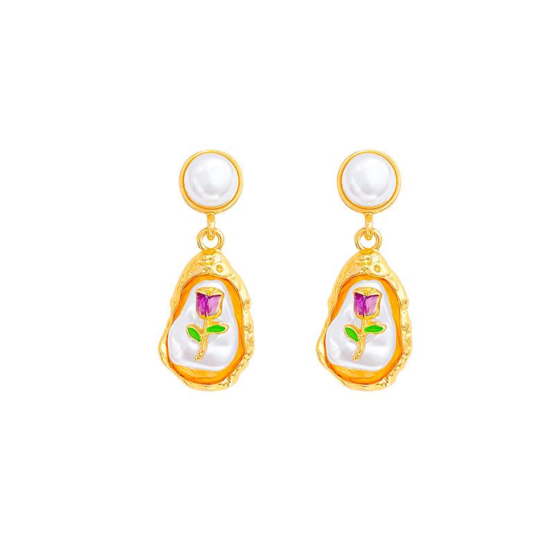 Серьги Monet Garden Pearl Flower - французские ретро-элитные ювелирные изделия