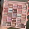 25-Color Matte Earth Tone & Pink Eyeshadow Palette for Beginners - MGL Student-Friendly Makeup