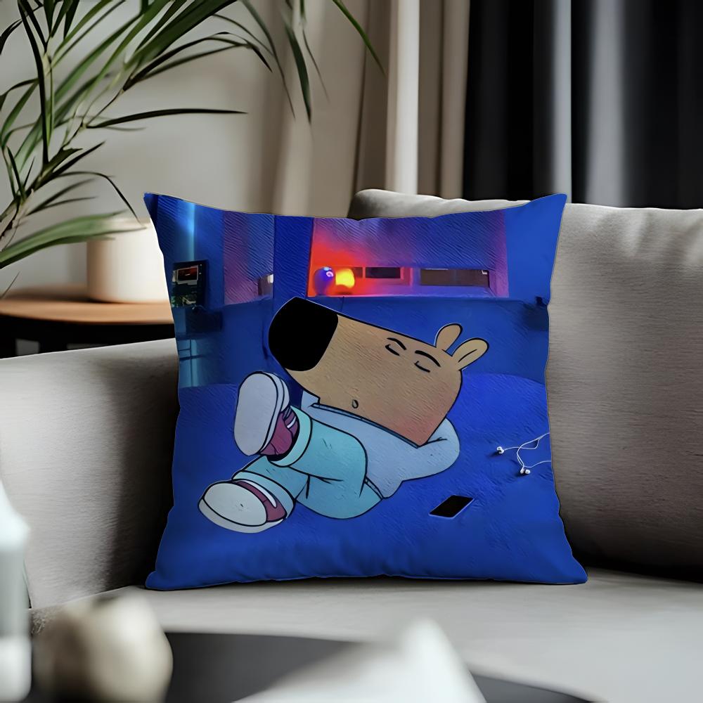 Viral CChill Guyead Cushion Cover Antidustmite Pillowcase Invisible Zipper Silky Short Plush Sofa Cushion Cover