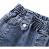 Джинсовые шорты, женские летние свободные широкие брюки с эластичной резинкой на талии, модные повседневные универсальные шорты
