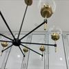 Люстра Modern Globe Mid Century Brass Antique And Matte Black Chandelier Lights Industrial Décor