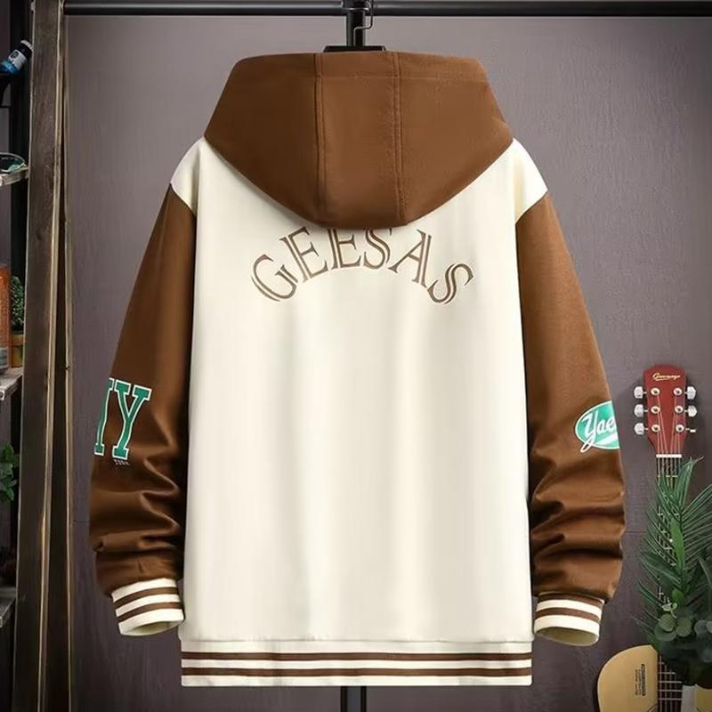 Весенне-осенние мужские комплекты Модный комплект Графические худи Куртка Спортивные штаны Мужские комплекты спортивных костюмов