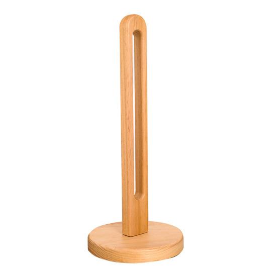 Деревянный держатель для бумажных полотенец с устойчивым основанием, нескользящая конструкция, простая установка, держатель для рулонов бумаги на кухне, стойка для хранения