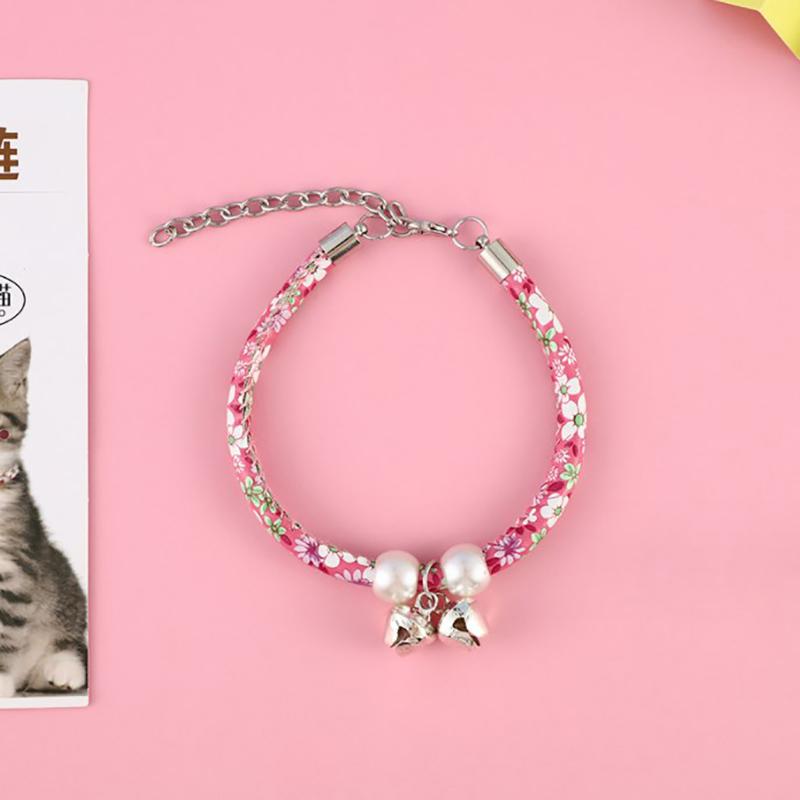 Adjustable Cat Collar Cartoon Colorful With Bell Safety Bell Ring Necklace For Puppy Kitten Pet Accessories