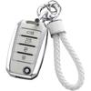 Kia Key Fob Cover with Keychain, Soft TPU Key Case Fit for Kia Sedona Rio Optima Soul Sportage Sorento Carens Flip