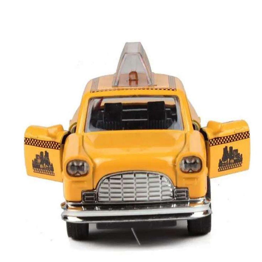 Zinc Zinc Zinc Alloy Taxi Model Toy Rubber Taxi Car Car Funny Miniature Toy Car  Kids Toys