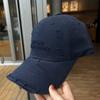 Ripped baseball cap Female alphabet embroidery Washed cotton cap Small face Wide brim Soft top sun hat