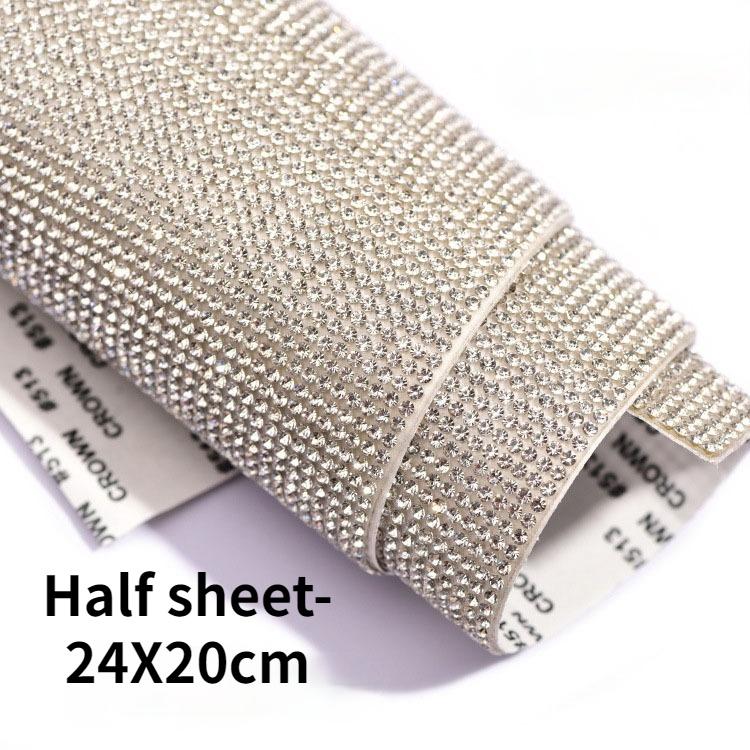 Self Adhesive Crystal Rhinestone Diamond Ribbon DIY Decoration Sticker with 2 Mm Rhinestones for Arts Crafts DIY Car Phone Decoration