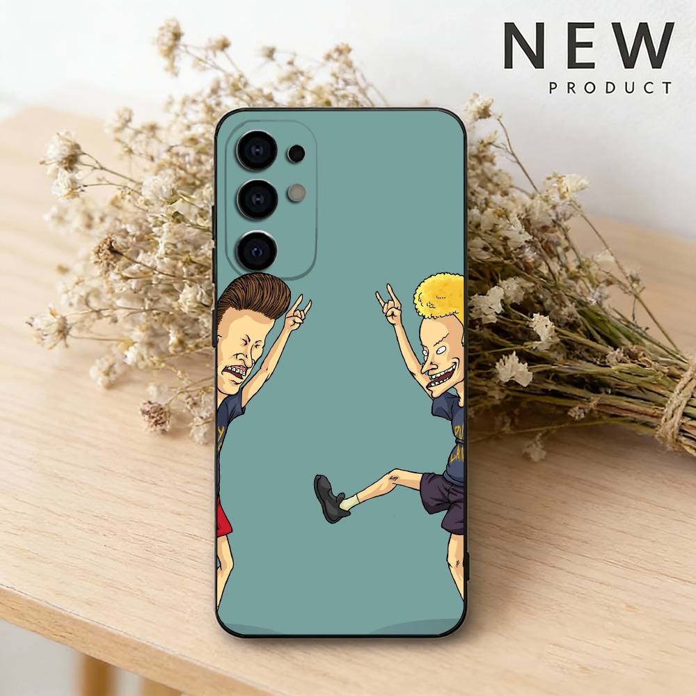 Cartoon B-Beavis and Butt-head phone Case For Samsung S26,25,24,21,22,23,30,20,Ultra,Plus,Fe,Lite Black Soft Cover