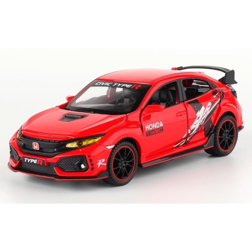 1/32 Honda Civic Type-R Alloy Model, Exquisite Desktop Ornament, The Best Collectible for Car Model Enthusiasts, Halloween Gift