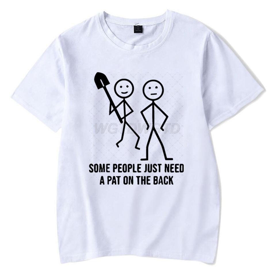 Casual Summer T-shirts for Men Women Some People Just Need A Pat On The Back Design Clothes Casual Short Sleeve Breathable Top