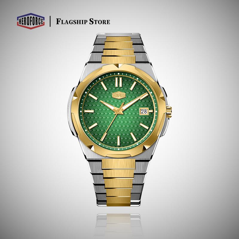 HeroForce 5004TK Men's Quartz Steel Band Wristwatch - Elegant, High-End Design