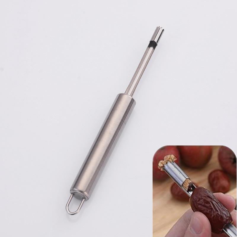 Нержавеющая сталь Удалитель косточек фруктов Удалитель семян яблока Домашний овощной инструмент для красных фиников, груши, боярышника Крутые гаджеты Кухонные аксессуары