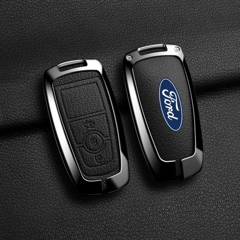 Car Sticker Ford New 2025 Hot Smart Key Fob Shell Accessories Key Bag For Ford 2017 Edge F250 2018 Mustang Remote Car Key Cover