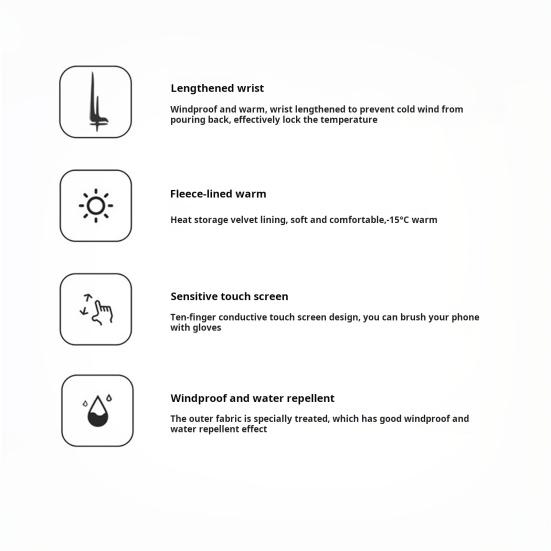 Зимние термоперчатки для женщин и мужчин, теплые ветрозащитные перчатки для активного отдыха с сенсорными пальцами для холода
