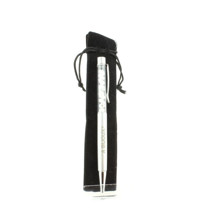 Pierres et Minéraux. Stylo minéraux Howlite des USA. Couleur gris.