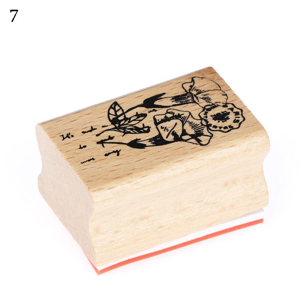 Штампинг Рукоделие Крафт Рукоделие Скрапбукинг Деревянные Резиновые Штампы Сделай Сам Винтаж