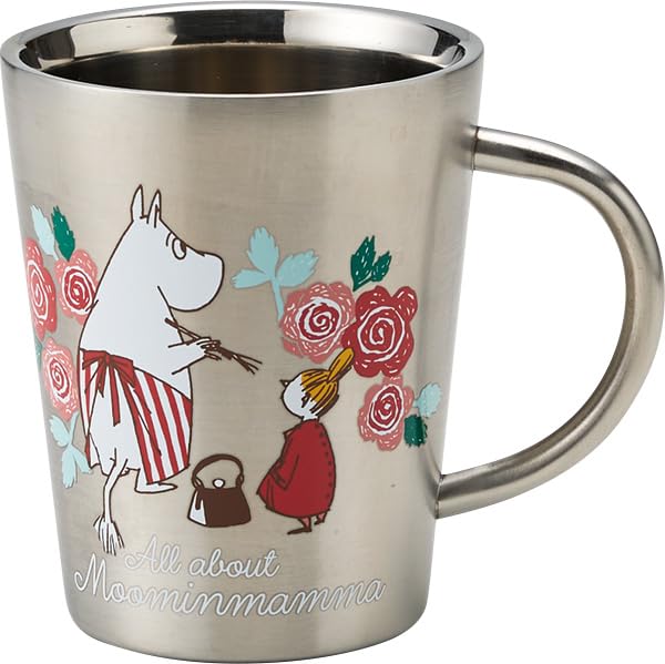Кружка из нержавеющей стали Муми-тролль Подарок Маленькая Ямака Сделано в Японии Двусторонняя (350мл) Розовый, В коробке, Муми-мама, Мой, Шотен, (Химическая), ММ7803-856