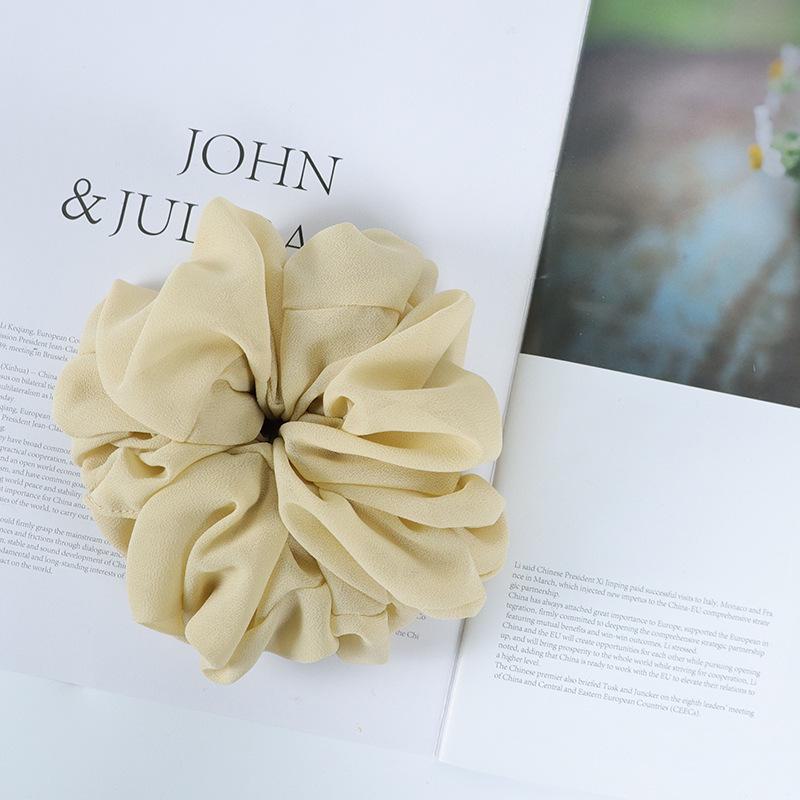 Эластичная повязка на голову из шифона с бусинами, однотонная, с кольцом для толстой кишки из Малайзии