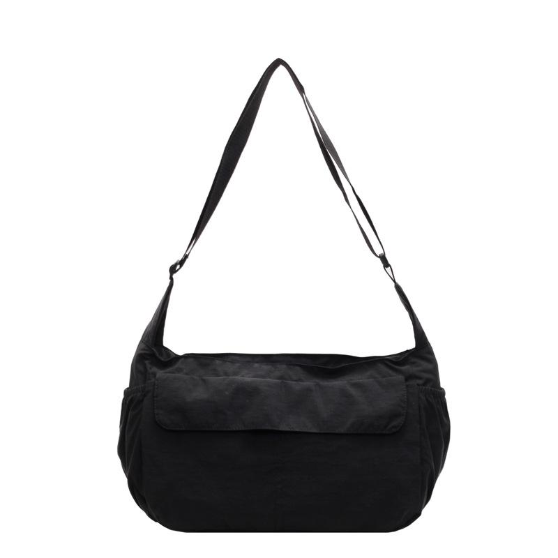 Japanese Simple Commuter Large-Capacity Messenger Bag Female Light Mailman Shoulder Bag College Student Class Bag