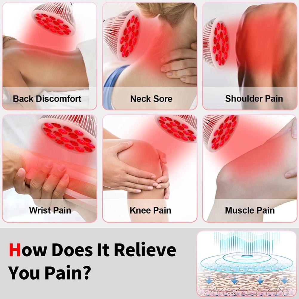 18 Вт светодиодная лампа для нагрева, красная инфракрасная лампа для массажа лица и тела, помощь в здравоохранении