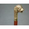 Designer Brass Victorian Lion Head Handle Style Vintage Wood Walking Stick Cane