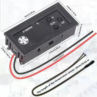 1 комплект 12V3A Цифровой дисплей Температура Скорость Шум шасси Снижение 4-проводной ШИМ Вентилятор Контроль температуры Регулятор скорости