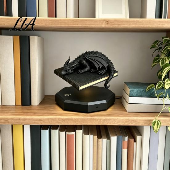 Decorative Night Lamp Dragon Book Lamp, 3D Printed Bedside Light, Fantasy USB Powered LED Desk for Home Bedroom Decor