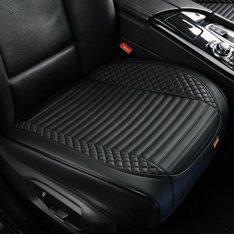 SEAMETAL 1PC Car Front Seat Cover Napa Leather Breathable Car Seat Cushion Cover for Four Seasons