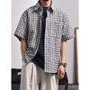 Летняя новая клетчатая рубашка мужская рубашка в стиле ретро с коротким рукавом в американском стиле японская рубашка куртка
