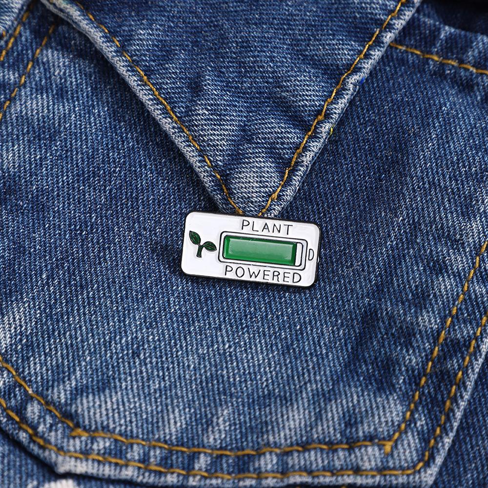 New Plant Power Brooch Vegetarian Versatile Clothing Bag Accessories Accessories