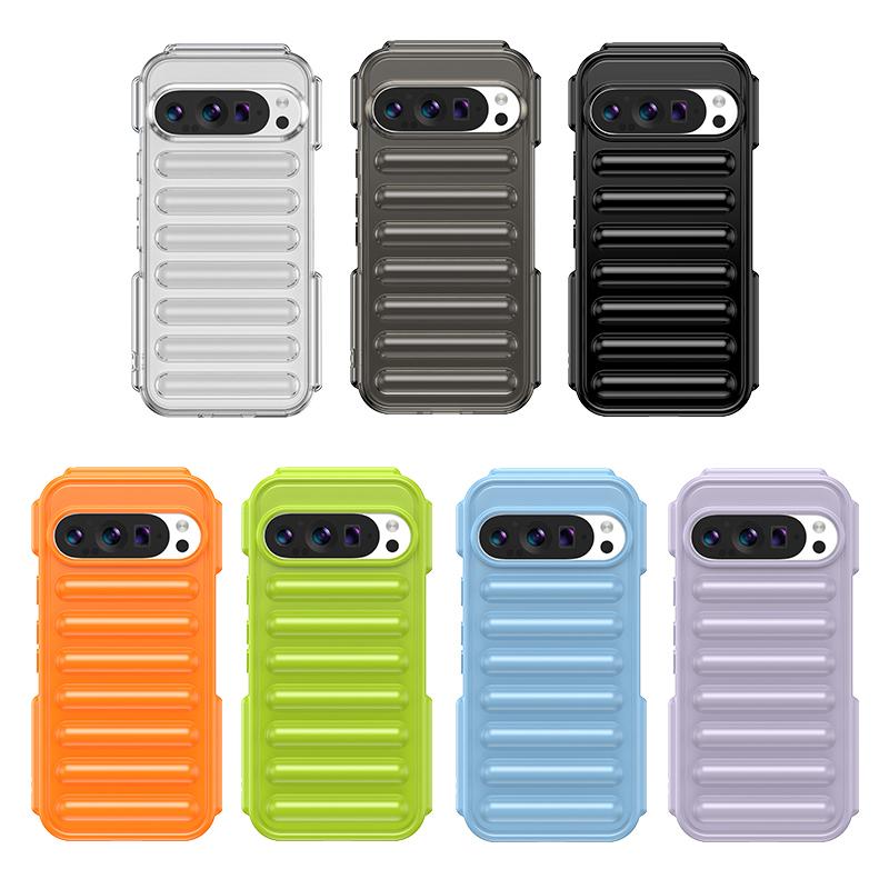 Однотонный 3D-капсульный противоударный чехол для телефона Google Pixel 9 8 Pro XL 8A Air Cushion Armor Защитный мягкий прозрачный чехол из ТПУ