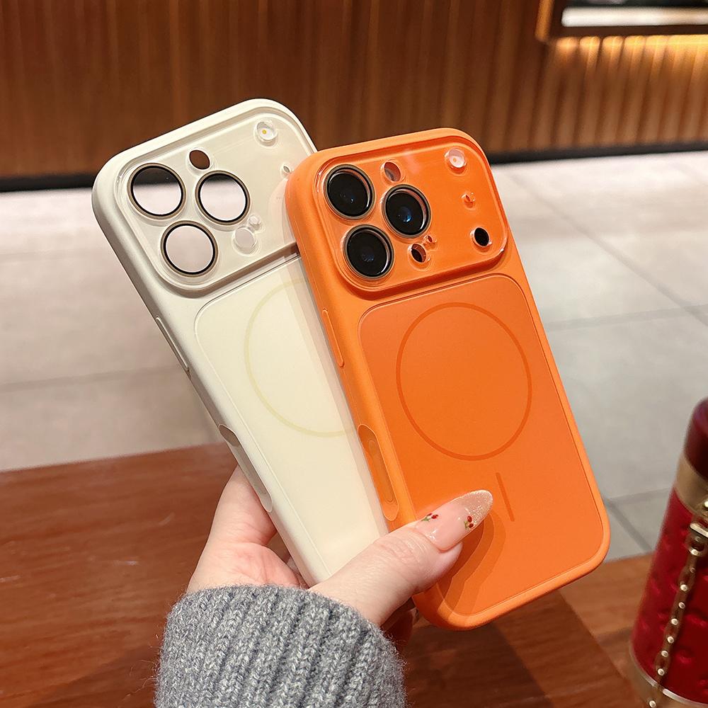 Роскошный чехол для телефона с защитой камеры из стекла для iPhone 17 16 15 14 13 Pro Max 17Pro Для Magsafe Магнитный Жидкий Силикон Мягкая Крышка