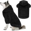 Fuzzy Warm Dog Fleece Hoodie Soft Double-Sided Plush Dog Sweater Apparel Cozy Puppy Hooded Coat for Cats and Dogs