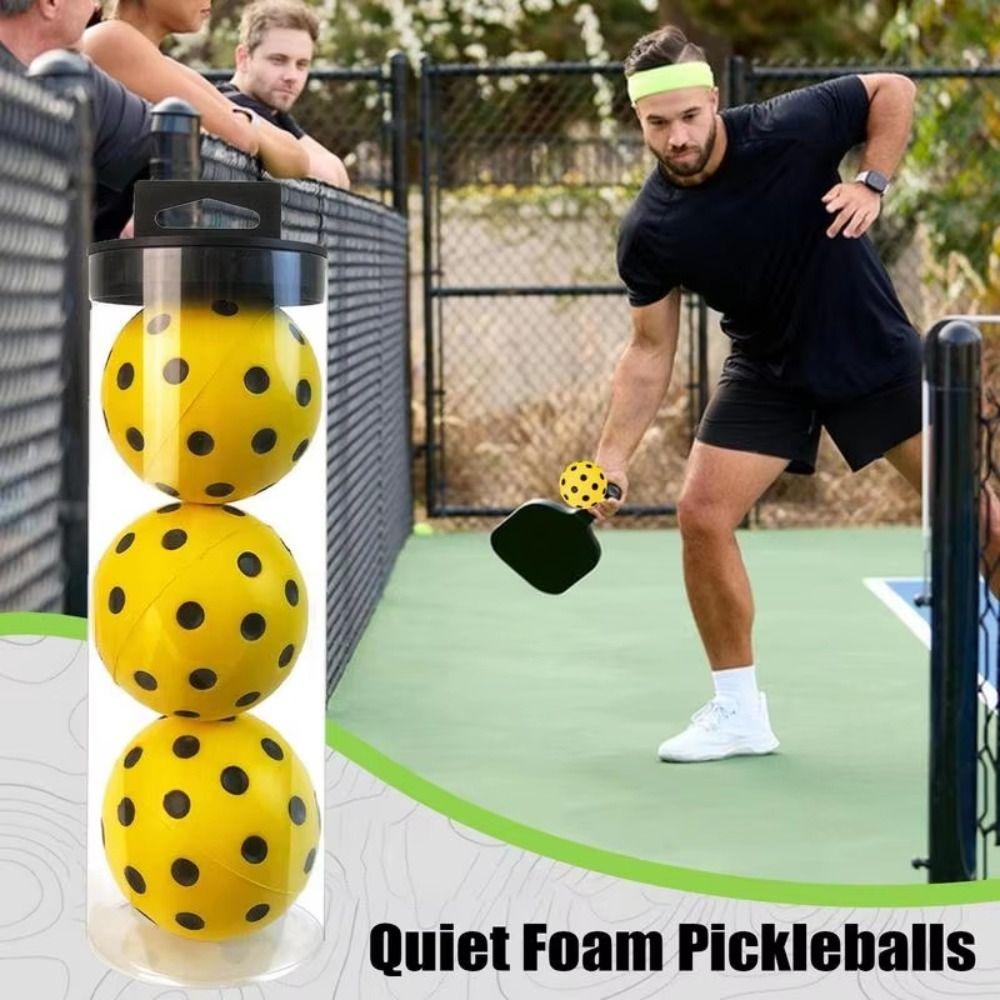 High Elasticity Foam Pickleballs Practice Balls 74mm Exact Real Ball  Birthday Gift