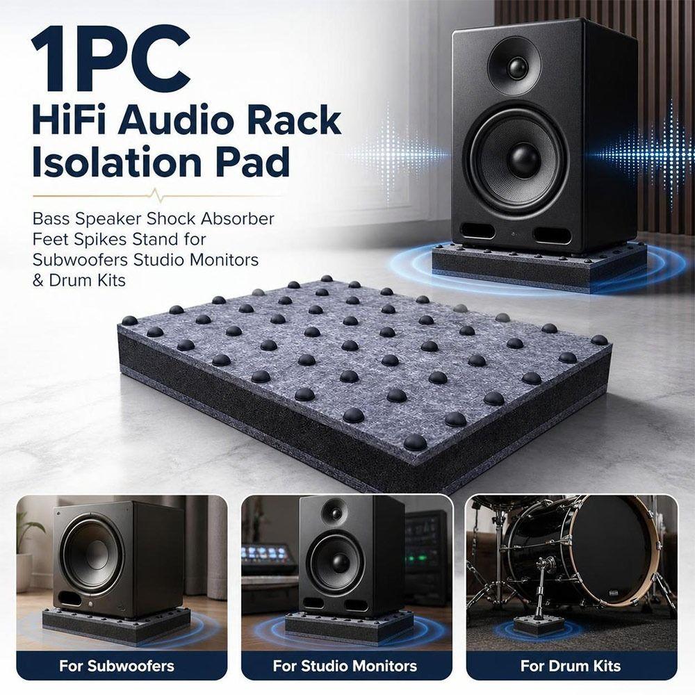 1Pcs Polyester Fiber Audio Isolation Pad for Subwoofers Studio Monitors Drum Kits