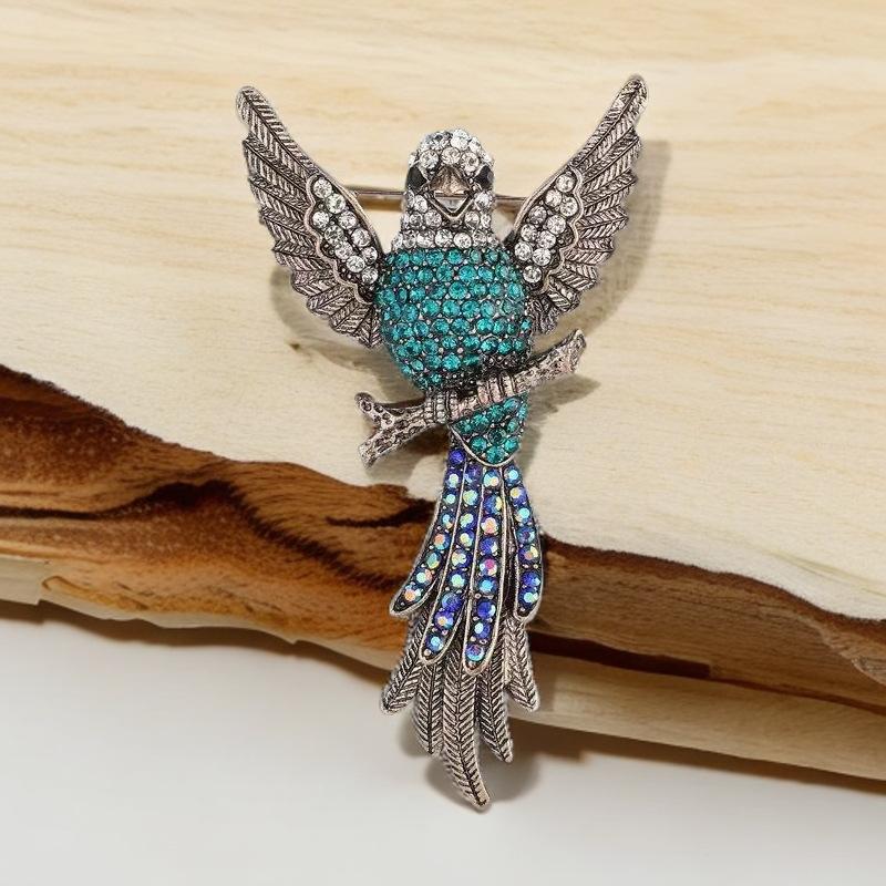 Exquisite Luxury Full Crystal Animal Hummingbird Brooches For Women Clothing Coat Accessries Gifts