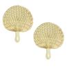 2Pcs/5Pcs  Straw Fan Party Handmade Woven Cattail Fan Summer Cooling Dandelion Fan Photo Props Multi-Size