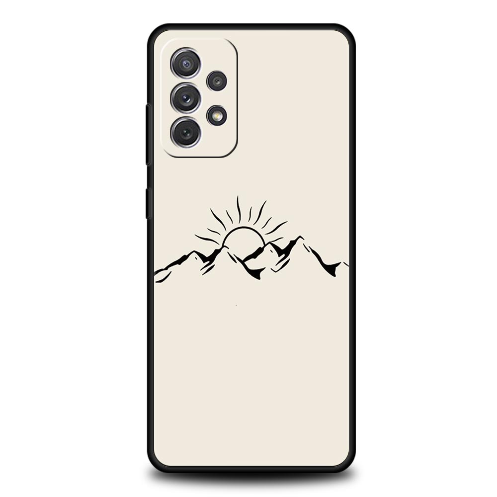 Чехол 'Горный пейзаж Солнце Луна' для Samsung A51 A71 A21S A12 A11 A15 A25 A31 A41 A23 A33 A53 A73 A05S A13 5G A35 A55