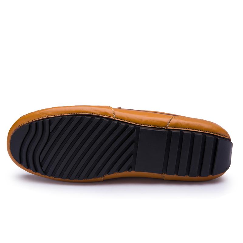 Plus Size Men Leather Casual Driving Slip On Outdoor Flat Soft Comfortable Loafers Shoes