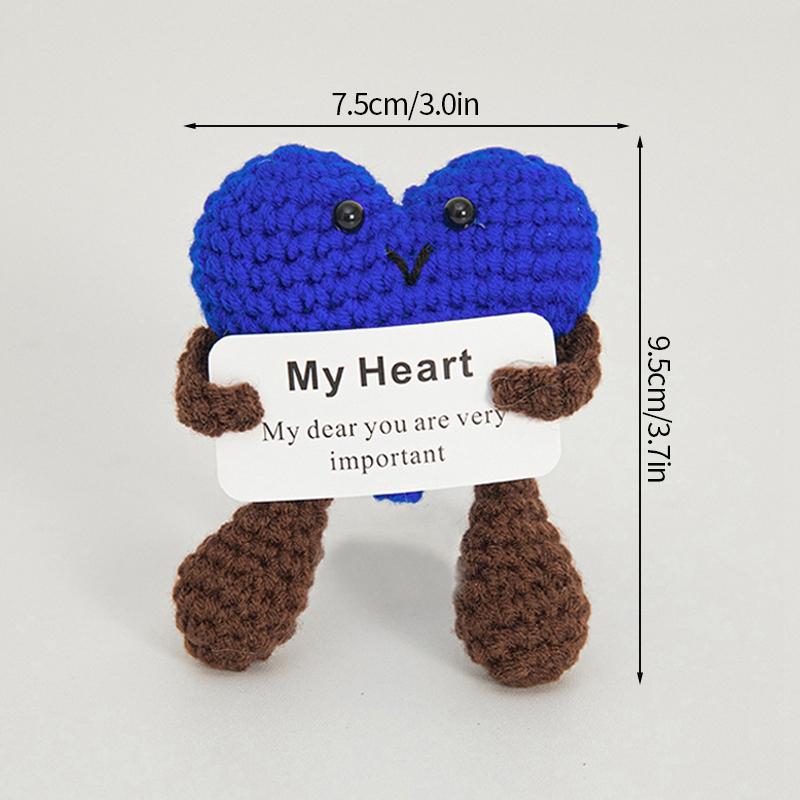 Вязаное крючком украшение в виде сердца Вязаный крючком орнамент Аксессуар для салона автомобиля Украшение рабочего стола Подарок на День святого Валентина