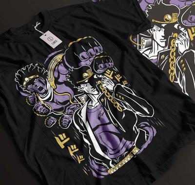 Jotaro Kujo-JoJo's Bizarre Футболка JoJo's Bizarre Adventure Аниме Лучшая Манга 213