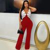 Ladies V-neck Sleeveless Slimming Jumpsuit Fashion Casual Sexy Trousers