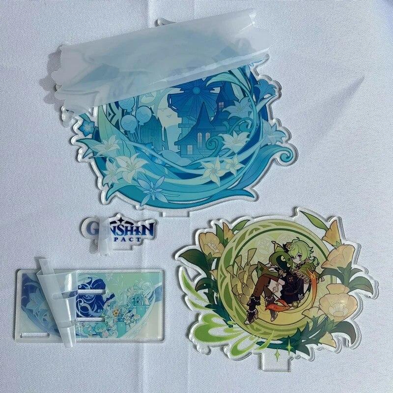 Фигурка аниме Genshin Impact Scaramouche Zhongli Hutao Xiao Kaeya, акриловая подставка, модель, тарелка, декор для стола, стоящий знак, подарки для фанатов