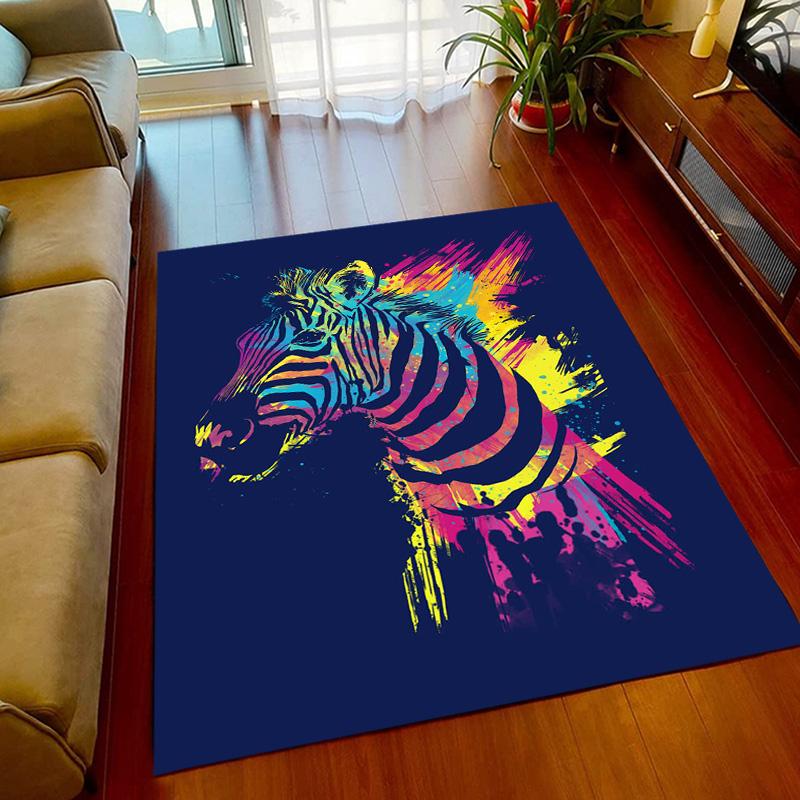 Ковер шкура зебры, большой, ковер для гостиной, спальни, кухни, придверный коврик, украшение, ковры для декора спальни, крутой
