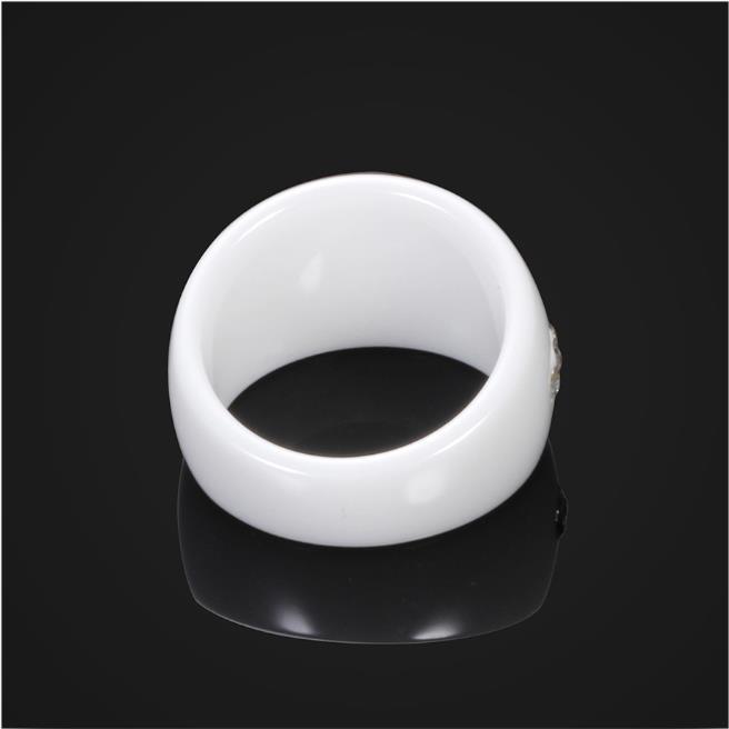 Керамические хрустальные кольца для вечеринок, ювелирные изделия для женщин, обручальное кольцо из нержавеющей стали со стразами