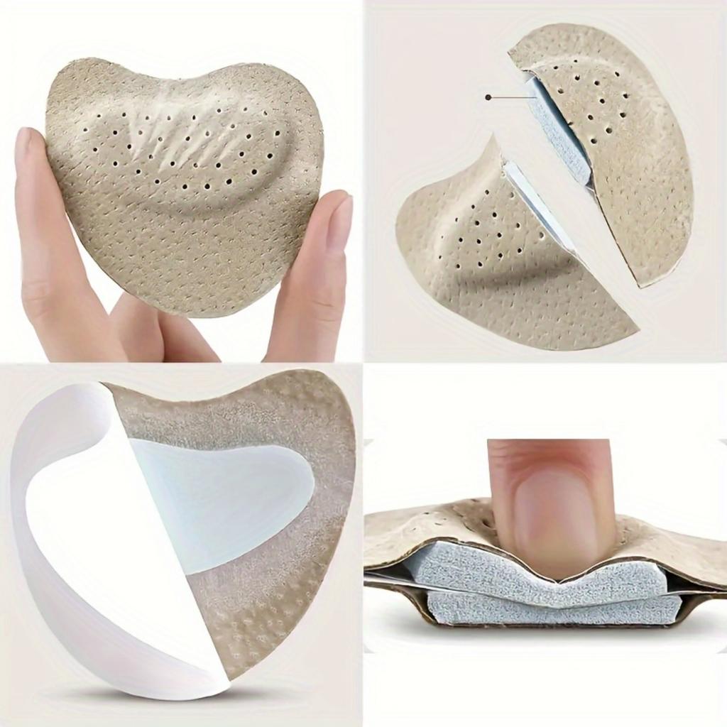 Self Adhesive Front Foot Pad - Anti Slip, Sweat Absorbing Faux Leather Pad, Enhances The Comfort of High Heels and Sandals, Upgrades The Insole