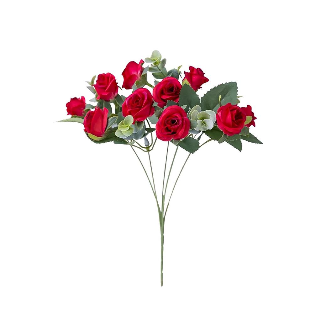 Букет из искусственных роз, украшение для гостиной, цветы, свадебный садовый комплект скатертей, искусственные цветы