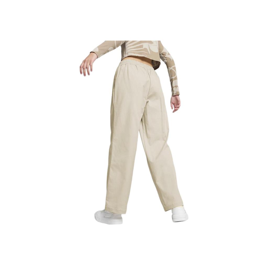 Puma Artisanal Popular Series Solid Color Loose Fit Sports Casual Pants Unisex Pants Brown 630024-68